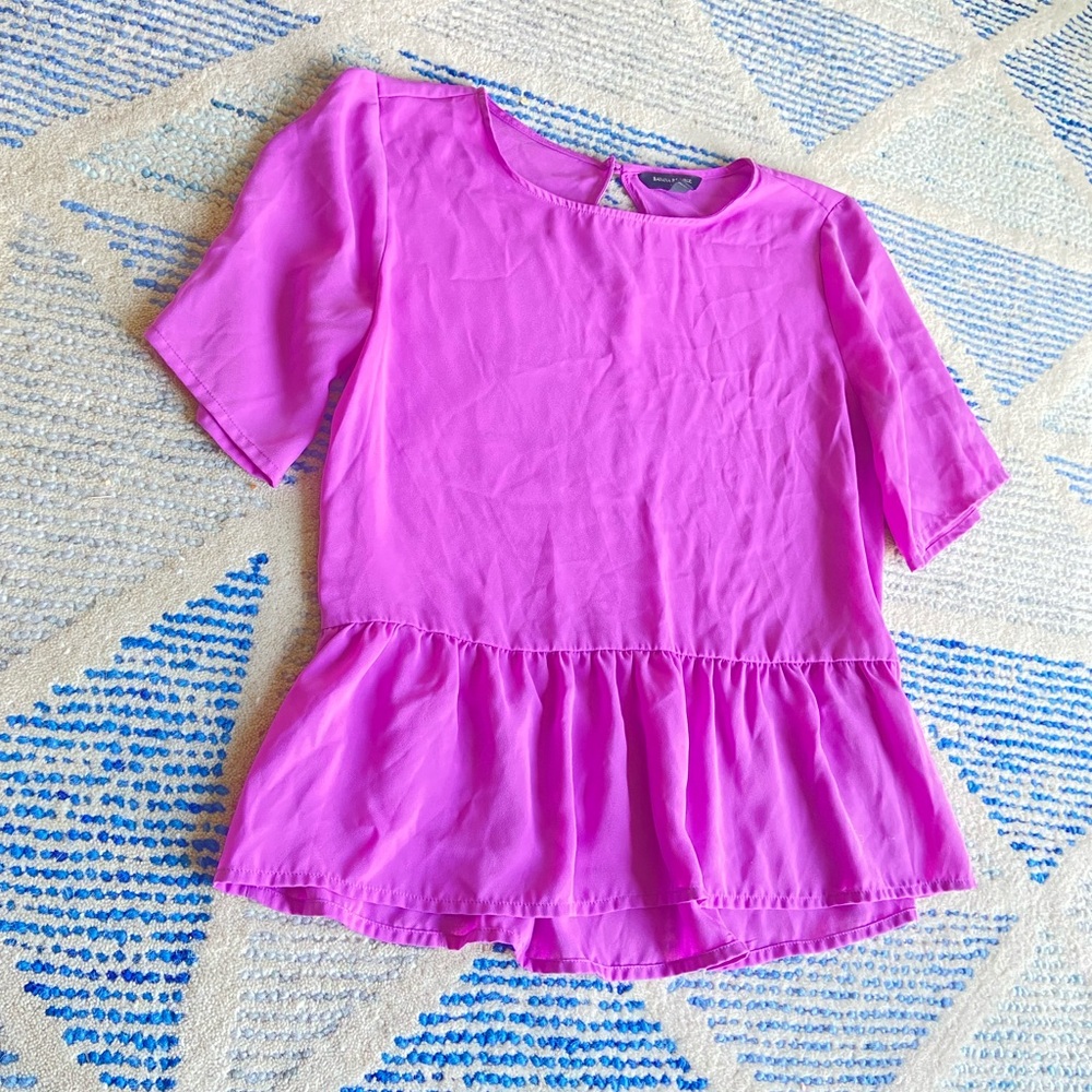Vibrant Pink Peplum Top